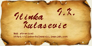 Ilinka Kulašević vizit kartica